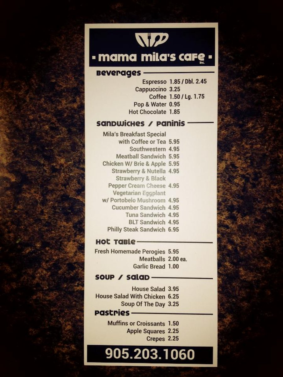 Order MAMA MILA'S CAFE - Milton, ON Menu Delivery [Menu & Prices]